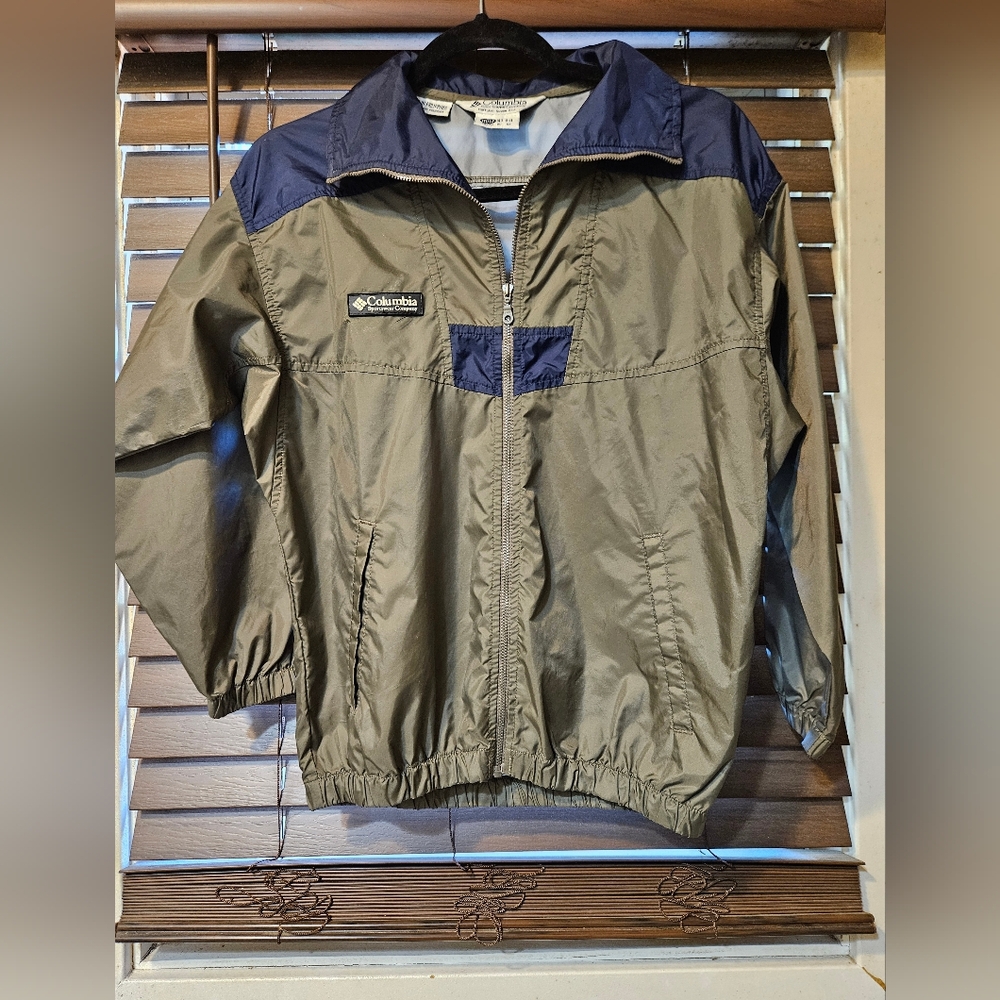 Youth 90s Columbia Full Zip Windbreaker Jacket